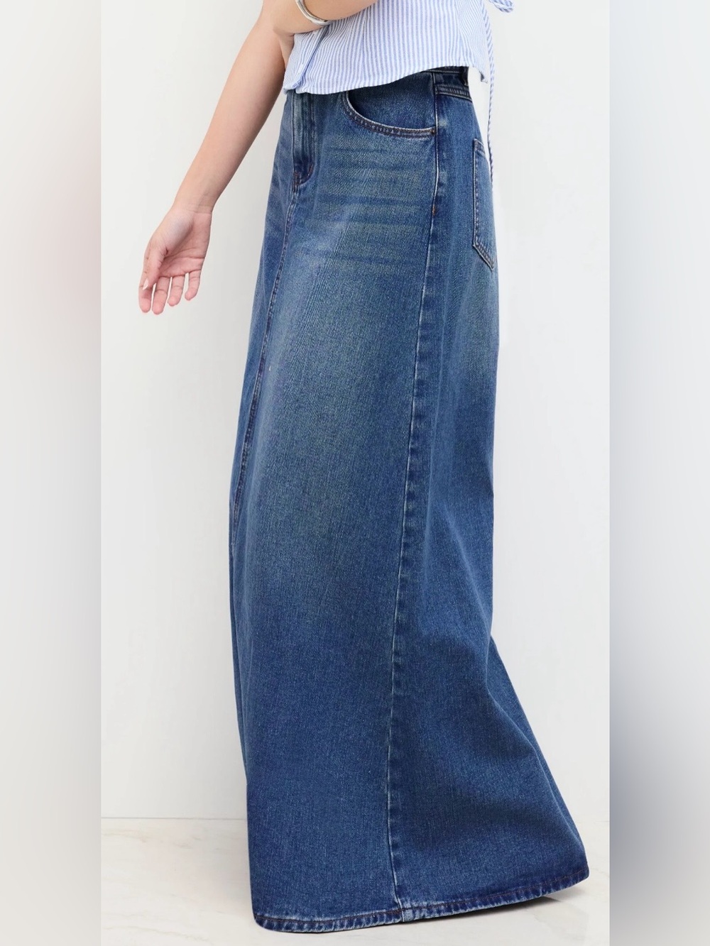 NWT - Cider Denim Maxi Skirt